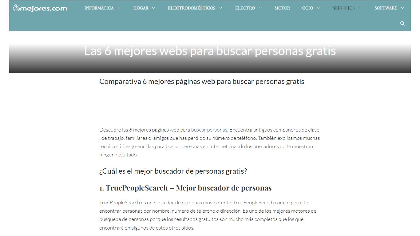 Las 6 mejores webs para buscar personas gratis